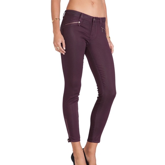 Anthropologie Denim - Level 99 Riley Skinny Moto w/ Zippers in Mahogany